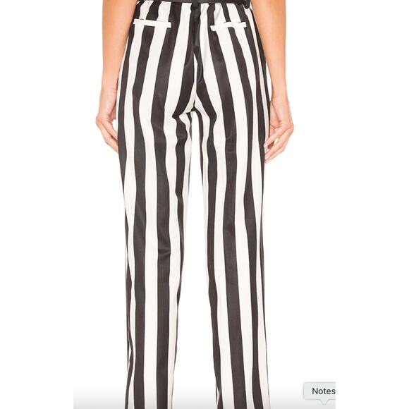 Superdown Pants Womens Small Black White Stripe Pippa Belted High Rise REVOLVE - Picture 3 of 9